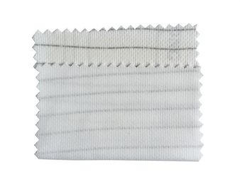 Branco de confecção de malhas livre de poeira no estoque, cor branca da listra da tela do ESD do poliéster