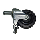 Rodas giratórias de freio superior de borracha de 4 polegadas/100 mm para carrinho antiestático