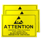 Retângulo amarelo estático do tamanho 20x30cm do sinal do ESD da área de controle da atenção para EPA