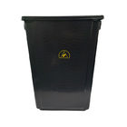 O balde do lixo eletrostático preto plástico ESD antiestático da caixa de ferramentas da sala de limpeza dos PP SMT desperdiça o escaninho