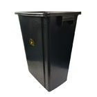 O balde do lixo eletrostático preto plástico ESD antiestático da caixa de ferramentas da sala de limpeza dos PP SMT desperdiça o escaninho