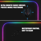 do tapete do rato colorido do diodo emissor de luz RGB de 800*300*4mm tapetes do rato sem fio impermeáveis do jogo da carga