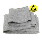 60% Poliéster 30% Algodão 10% Fibra de Carbono ESD Tecido Costela Tricotagem Tecido Antistático Para Colar de T-Shirt
