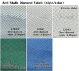 Revestimentos antiestáticos das blusas do carbono 3mm Diamond Fabric ESD do poliéster 4% de 96%
