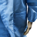 Blusa estática do ESD da listra unisex de 5mm anti para a sala de limpeza da classe 100