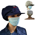Do chapéu azul do ESD da sala de limpeza algodão antiestático de trabalho eletrônico do poliéster do TC