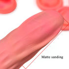 Os berços descartáveis do dedo do látex cor-de-rosa da cloração Textured Matte Non Slip