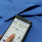 algodão lavável livre de poeira azul do poliéster 33% da tela 65% do ESD Antistaic da grade de 4mm