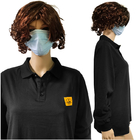 Estática lavável Polo Shirts Long Sleeve da sala de limpeza anti MAIS tamanhos