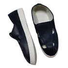 Sapatos de segurança antiestáticos PVC ESD quatro furos azul marinho