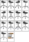 Mobiliário de laboratório Cadeiras seguras ESD de escritório ajustável PU uma vez formando