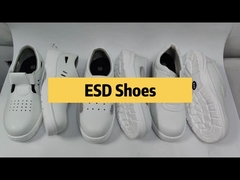 Sapatos de segurança de trabalho respiráveis, à prova de pó, de aço, de ponta de dedos, ESD Sapatos antiestáticos para a indústria antiestática
