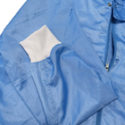 Anti estática do vestuário livre de poeira lavável azul do ESD para a indústria da sala de limpeza