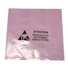 Anti rosa transparente de embalagem superior aberto personalizado do saco do PWB ESD da estática