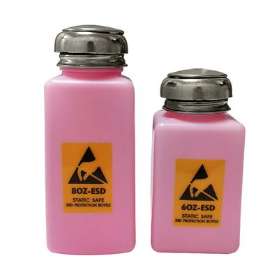 Garrafa segura estática do distribuidor do ESD do rosa de 4OZ 6OZ 8OZ anti para o solvente