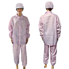 Terno dividido antiestático ESD de poliéster de laboratório 5 mm grade rosa design especial