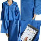 Blusa instantânea poli do trabalho do ESD do punho do algodão superior do prendedor instantâneo para a oficina de EPA