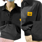 O símbolo longo de POLO Shirt With ESD da luva do ESD encontra EN padrão 61340-5-1 do vestuário