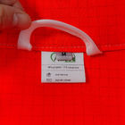 Sala limpa Vermelho 5mm Grid ESD Colete de segurança antistático com 98% de poliéster 2% de fibra de carbono