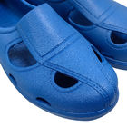 Azul Durável Moldura Integrada SPU Material ESD Antistático Oficina Segurança Quatro buracos Sandais para sala limpa