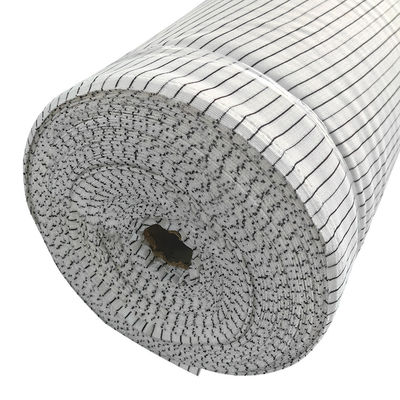 Tecido de fibra de poliéster de algodão de 6 mm branco, de 240 gramas, de tecido de fibra de poliéster, de malha ESD antiestática