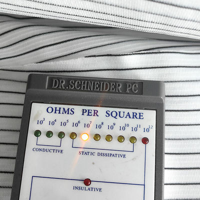 Tecido de fibra de poliéster de algodão de 6 mm branco, de 240 gramas, de tecido de fibra de poliéster, de malha ESD antiestática