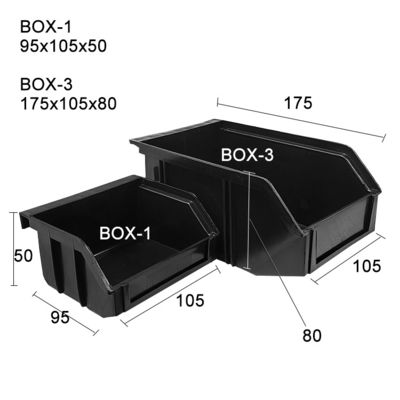 ESD eletrônico SMT Rack Black PCB Embalagem Armazenamento Plastic Circulação Antistático Bin