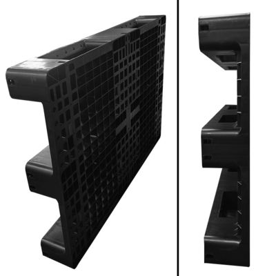 1200*800*140mm ESD empilhamento de paletes electrónicos de plástico preto para a indústria