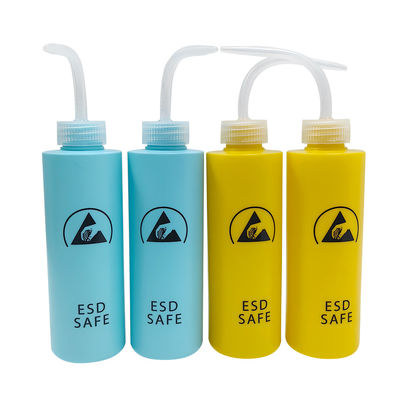 500 ml ESD frasco de lavagem antiestático de plástico tipo de compressão Dispensador de álcool Dispensador de cola antiestática para área segura ESD