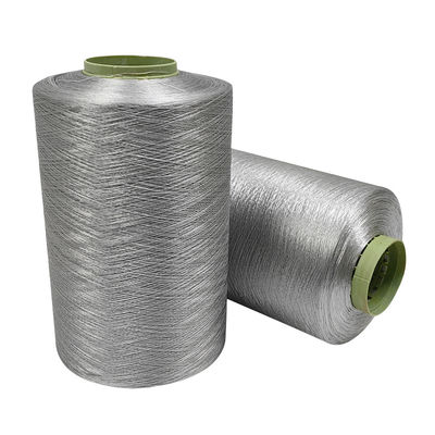 Fios de costura de fibras longas condutoras 150D/2 cinza para tecidos/vestimentos ESD