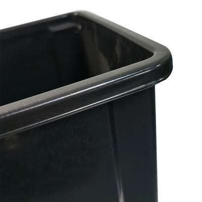 Resíduos de plástico preto reciclados ESD Lixeira antistática de lixo para uso em salas limpas