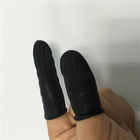Superfície lisa do anti protetor estático confortável preto do dedo do látex das luvas