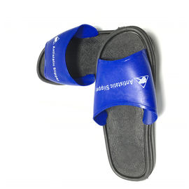 As sapatas de segurança econômicas do ESD do deslizador lavável do PVC colorem a sola superior azul de W/Black