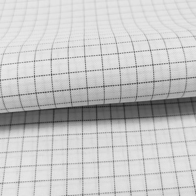 Branco 7MM Grade 65% Poliéster+32% Algodão+2% Fibra de Carbono T/C ESD Tecido Antistático Para Roupas de Sala Limpa