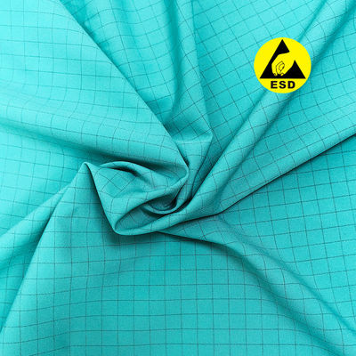 ESD Antistático Tecido de Grelha de 7 mm 98% Poliéster + 2% Tecido de Carbono Condutor para Roupas ESD