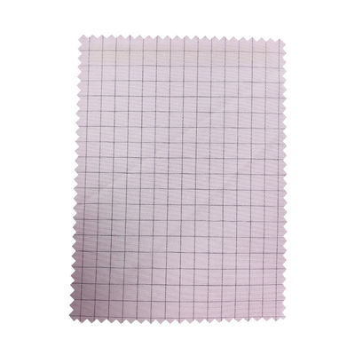 Roupas ESD Tecido rosado de grelha de 7 mm 98% Poliéster + 2% Carbono condutor Tecido antistático ESD
