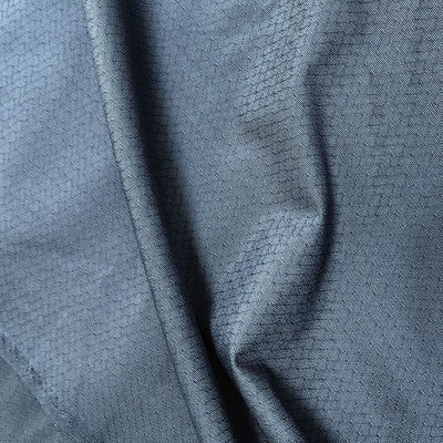 Tecido antistático de 6 mm de diamantes azul de malha para casaco ESD e camisa de polo