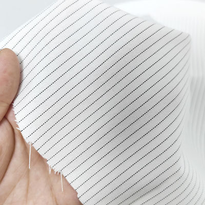 5 mm Faixa 65% Poliéster 34% Vicose 1% Fibra de carbono Tecido Antistático Sala limpa Tecido ESD Tecido Antistático Tecido