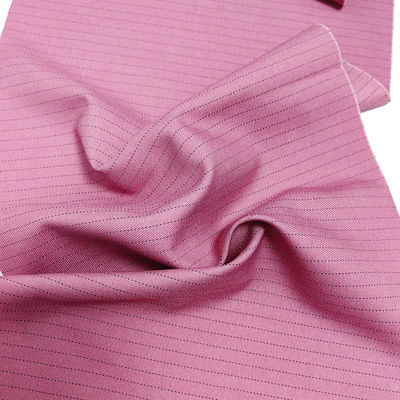 Tecido ESD de 5 mm de faixa rosa 1/2 Tecido TR condutor antistático para vestuário de laboratório
