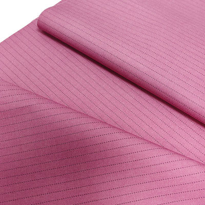 Tecido ESD de 5 mm de faixa rosa 1/2 Tecido TR condutor antistático para vestuário de laboratório