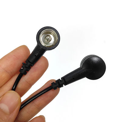 30cm preto ESD cabo de aterragem com ambas as extremidades botão para sala limpa antistático esterco/ESD pulseira