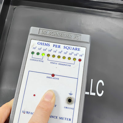 Caixa de volumes de negócios anti-estática grande caixa preta de peças de automóveis injeção moldada de plástico caixa de plástico anti-estática