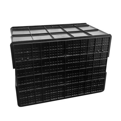 800*400*230mm Caixa de conversão condutora de plástico ESD Caixa de peças eletrônicas Caixa preta anti-estática