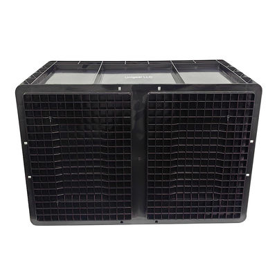 600*400*230mm Caixa de plástico antistático ESD preto Caixa de peças electrónicas Caixa antistática para indústria electrónica