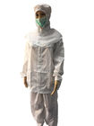Do poliéster seguro da roupa do ESD da sala de limpeza revestimento estático e as calças o anti classificam 1000 - 10000