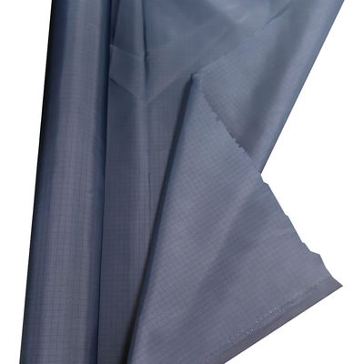 Tecido impermeável antistático ESD azul 5mm Grid 98% Poliéster para roupas de sala limpa
