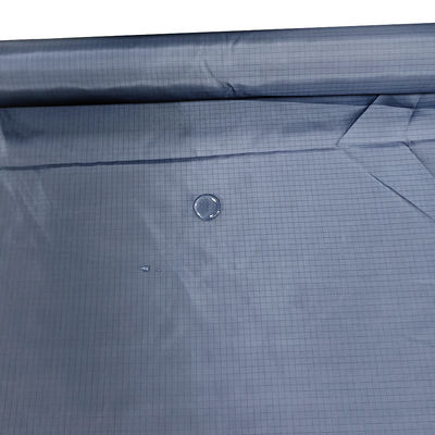 Tecido impermeável antistático ESD azul 5mm Grid 98% Poliéster para roupas de sala limpa