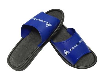 As sapatas de segurança econômicas do ESD do deslizador lavável do PVC colorem a sola superior azul de W/Black