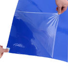 Esteiras pegajosas descartáveis do PE azul 30 camadas de Peelable para a entrada da porta da sala de limpeza
