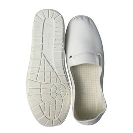 Deslize não a segurança do ESD calça o furo superior da lona não unisex para a eletrônica da precisão